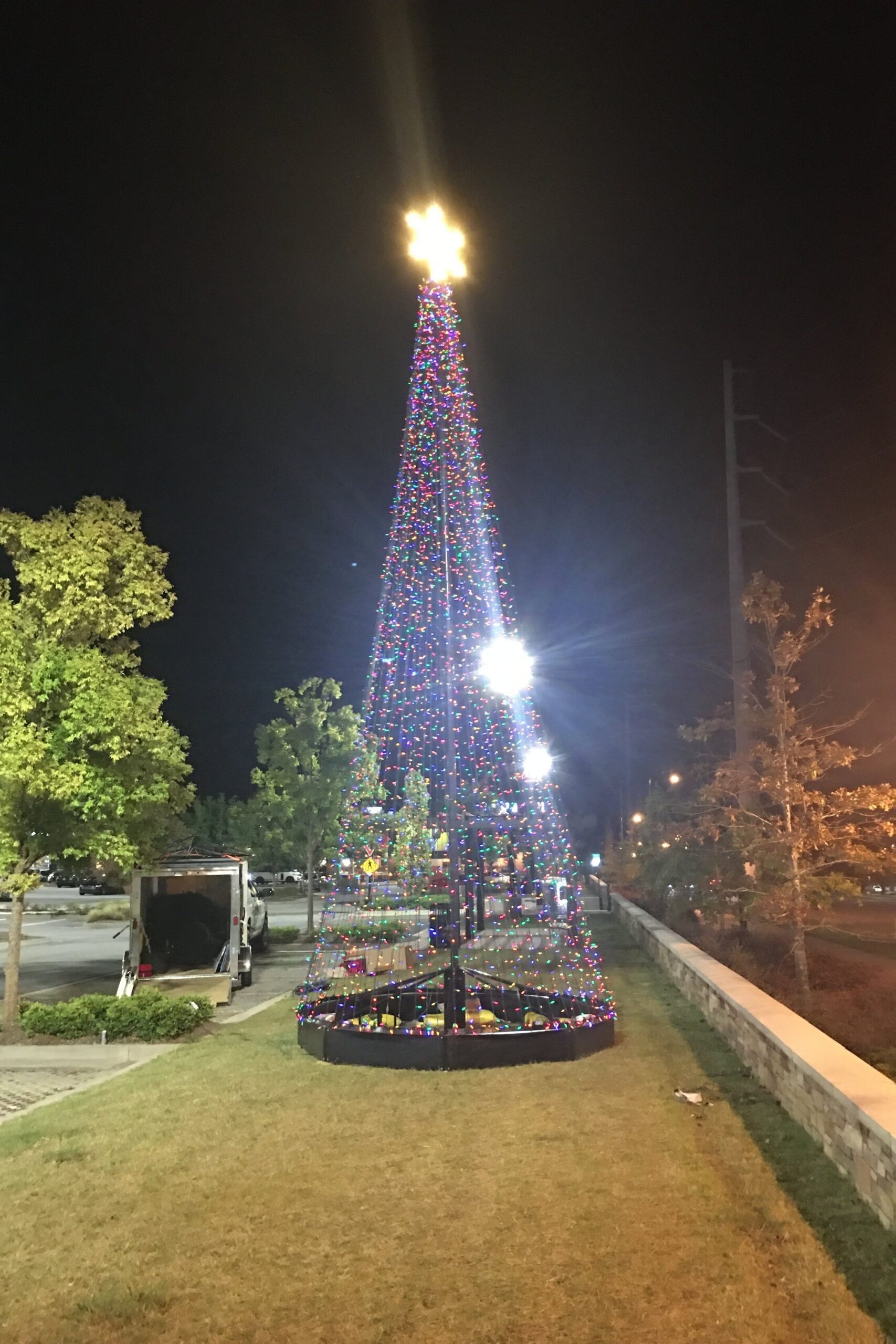 Christmas light installation in Hendersonville