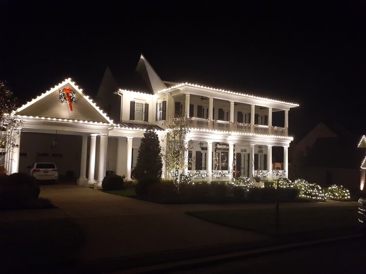 Christmas lighting by Red Nose Lites near Gallatin