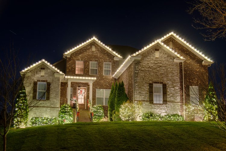 Christmas lighting by Red Nose Lites near Gallatin