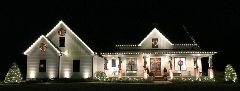 Red Nose Lites Christmas light display on a Middle Tennessee residence