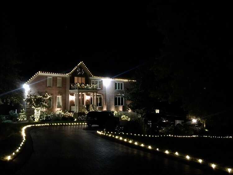 Touch Of Color Christmas light display by Red Nose Lites, Nashville TN